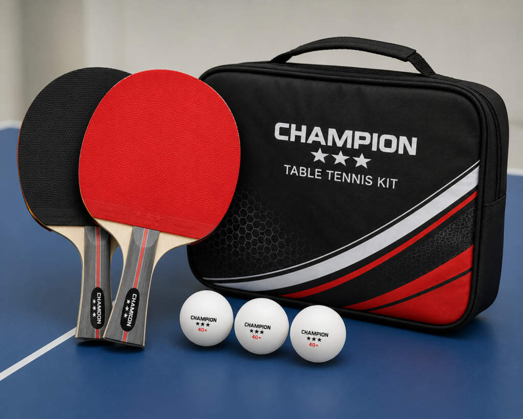 Table Tennis Kit (2 Bats + 1 Ball)