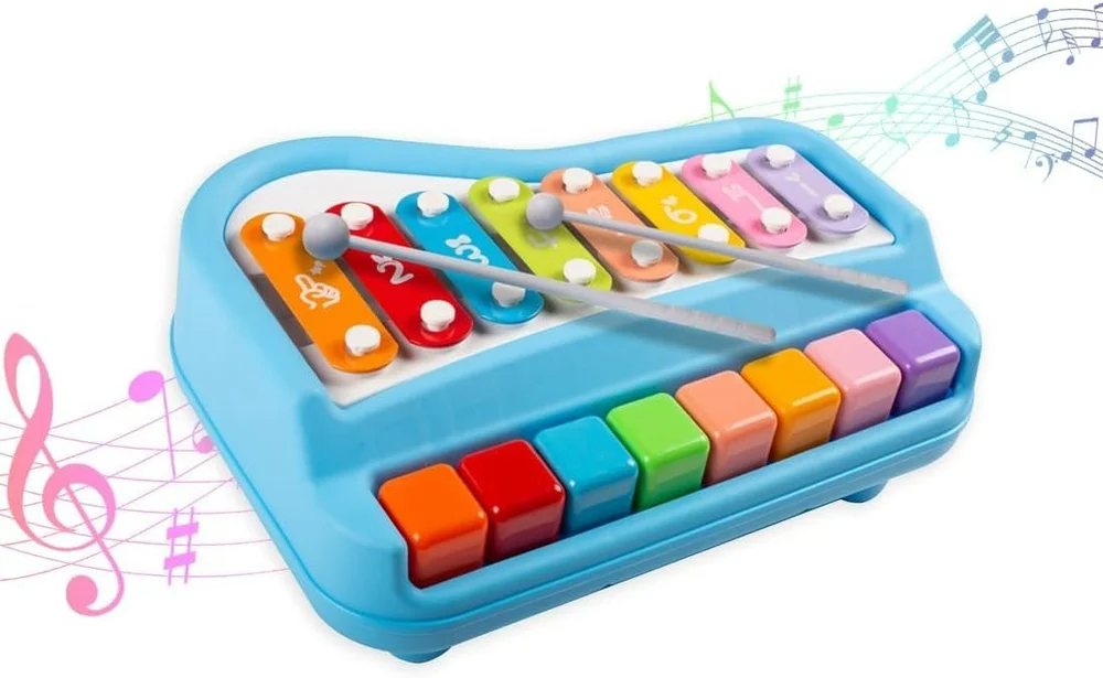 The 8 Keys Multicolor Plastic Toy Xylophone