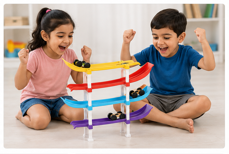 4-Level Ramp Race Toy for Toddlers copy