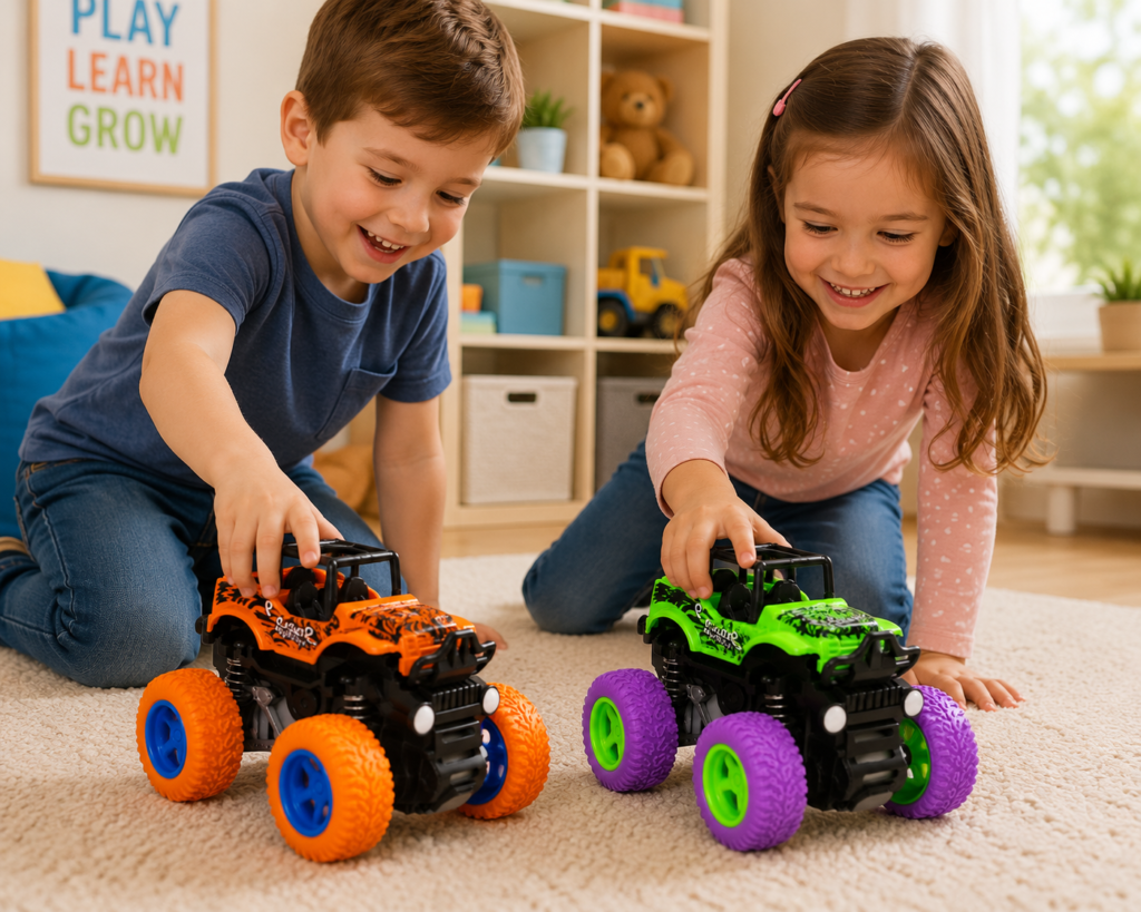 Monster Truck Pull Back Toy - Rugged Racing Fun for Kids